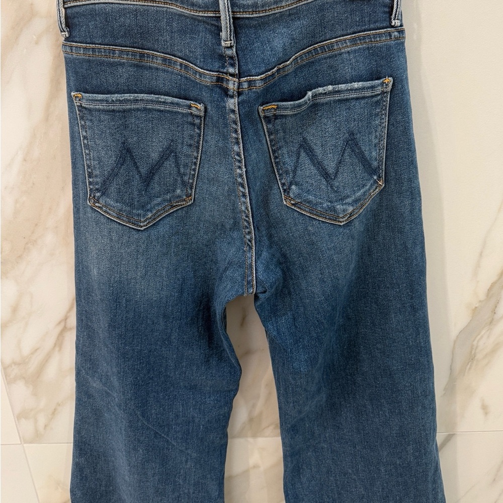MOTHER The Swooner Roller Wide-Leg Jeans in Big Sky, 26